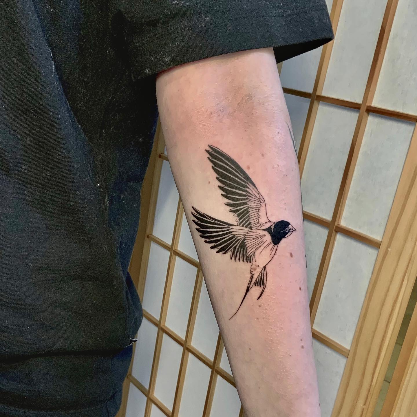 Swaallow tattoo by gien.amsterdam