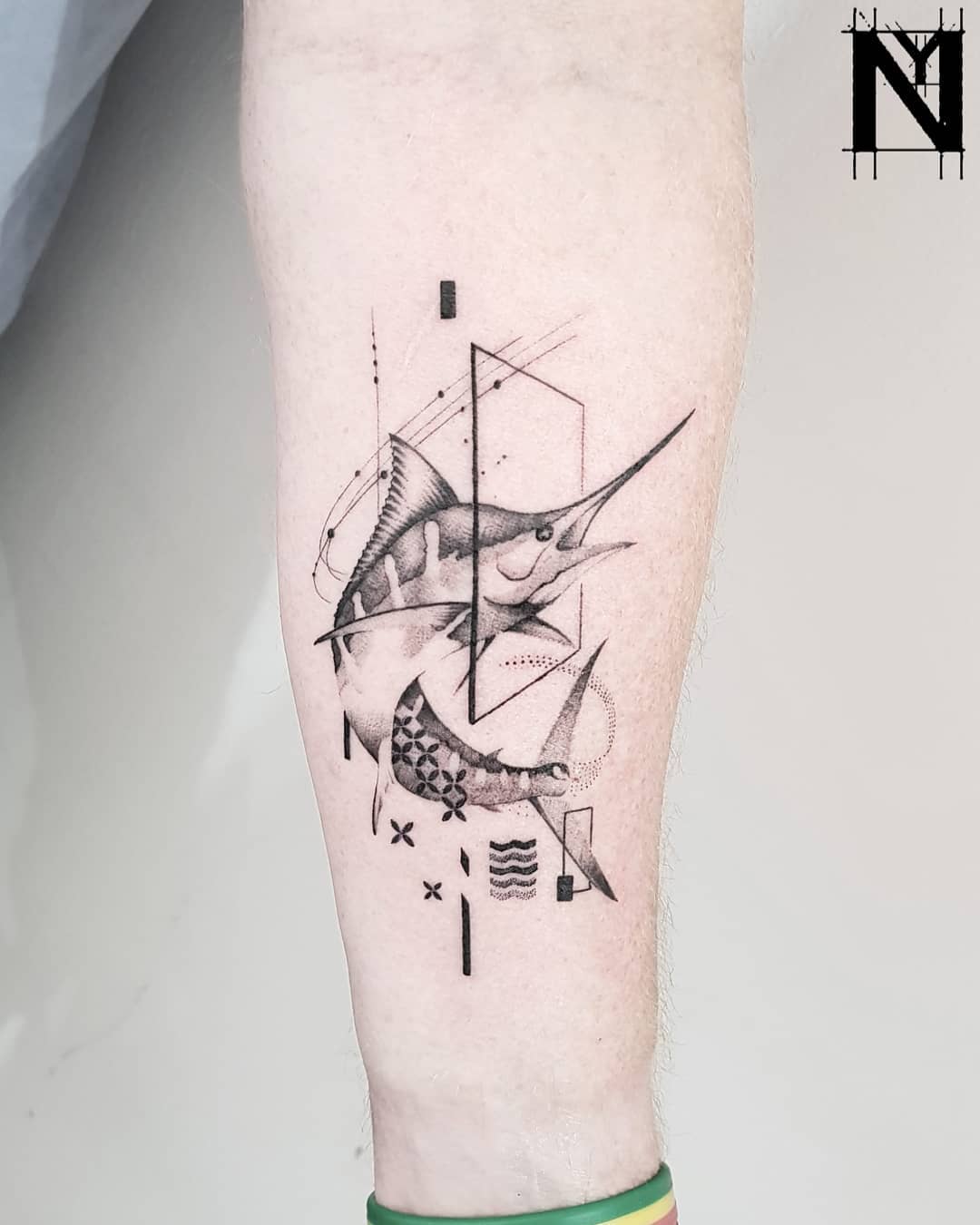 Swordfish tattoo by noamyona