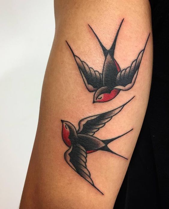 Traditional bird tattoo 1