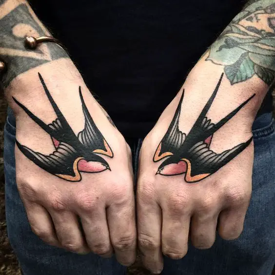 Traditional bird tattoo 3