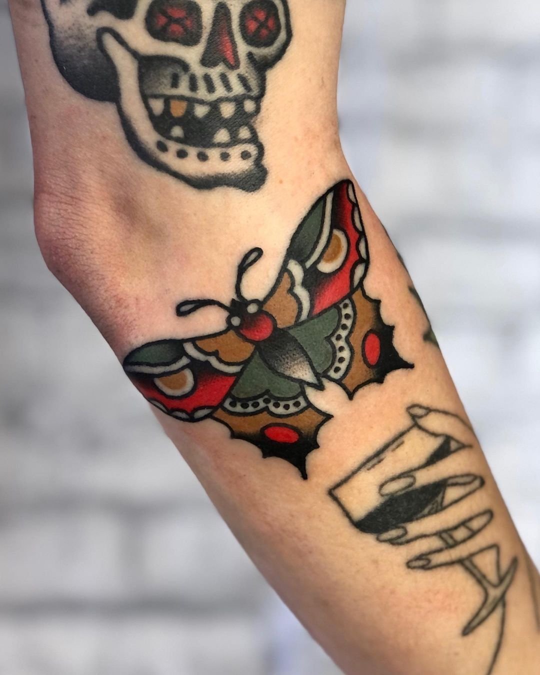 Traditional butterfly tattoo by badlittleyou