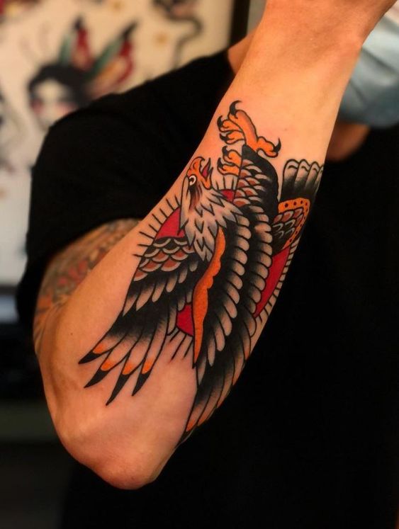 Traditional eagle tattoo 1