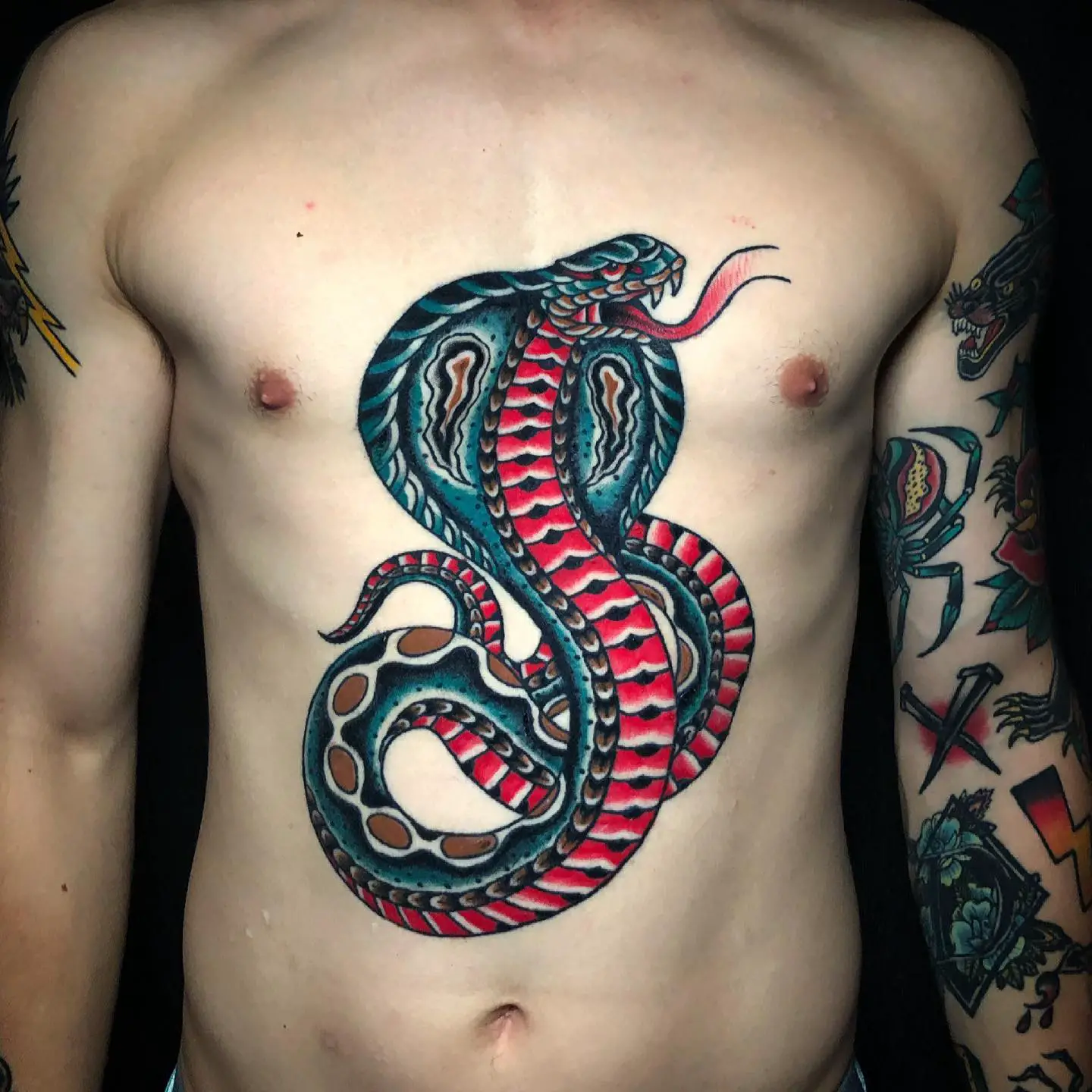 Traditional snake tattoo 2 by zlasher