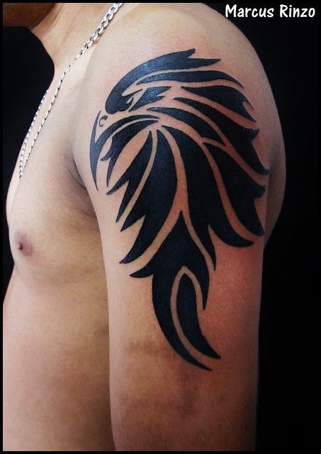 Tribal eagle tattoo 1