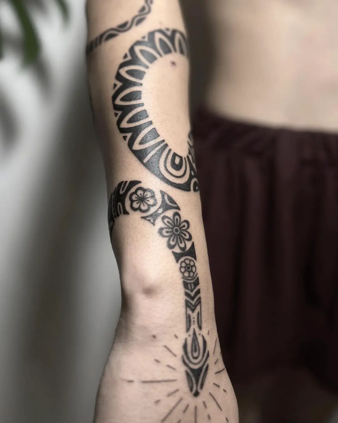 Tribal snake tattoo by pierremarcel.tattoos