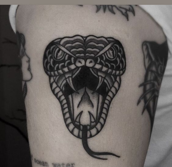 snake head tattoo 2