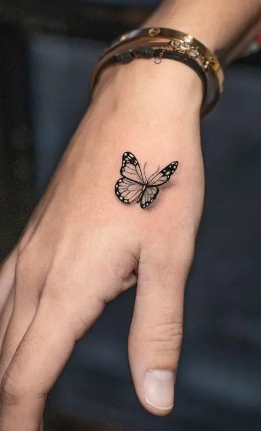 3D butterfly tattoo 2