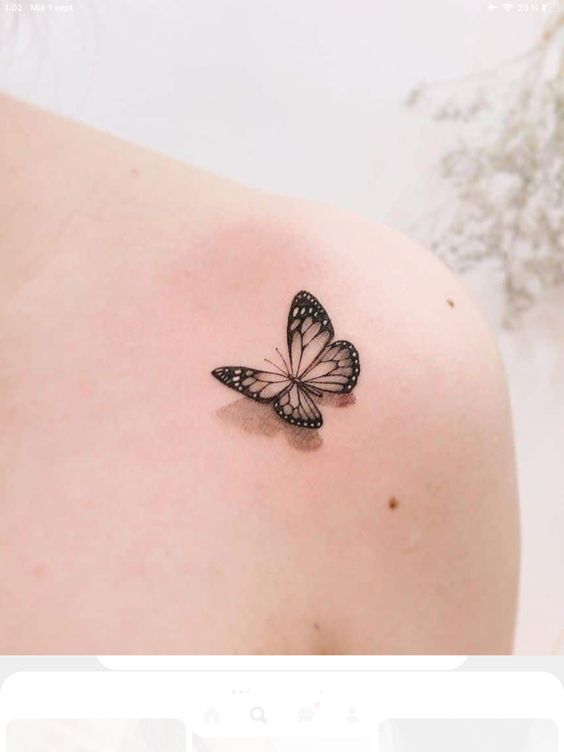 3d Butterfly tattoo 1