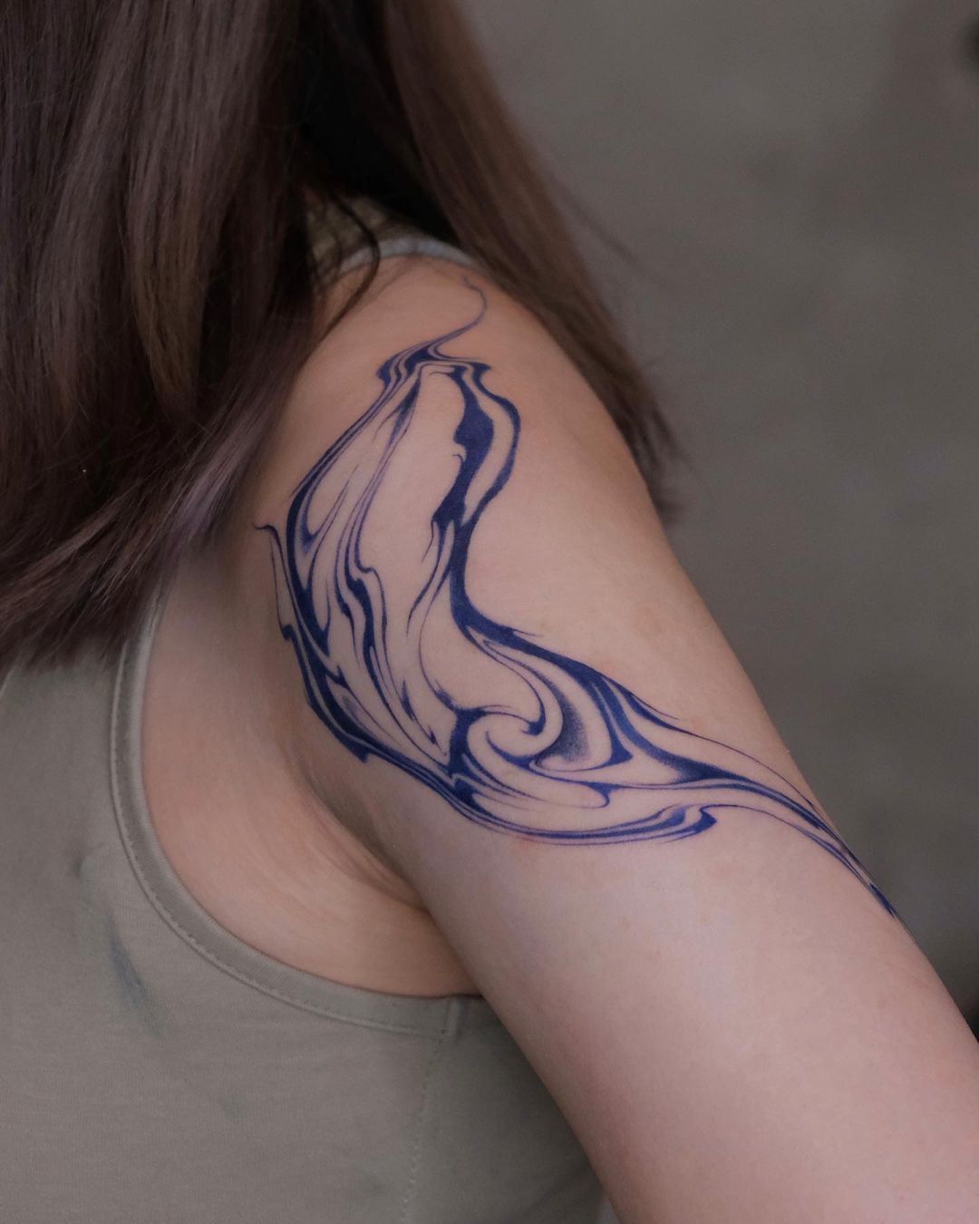 Abstract design watercolor tattoo by dys.aura
