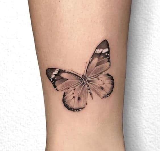 Black and grey butterfly tattoo 2 1