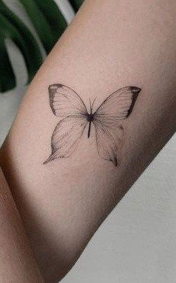 Black and grey butterfly tattoos 1