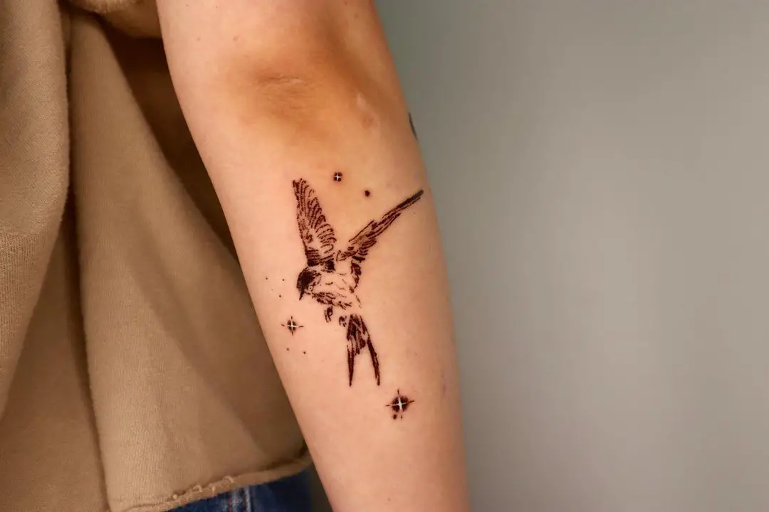 Black and white dove tattoo by ssussu tatt