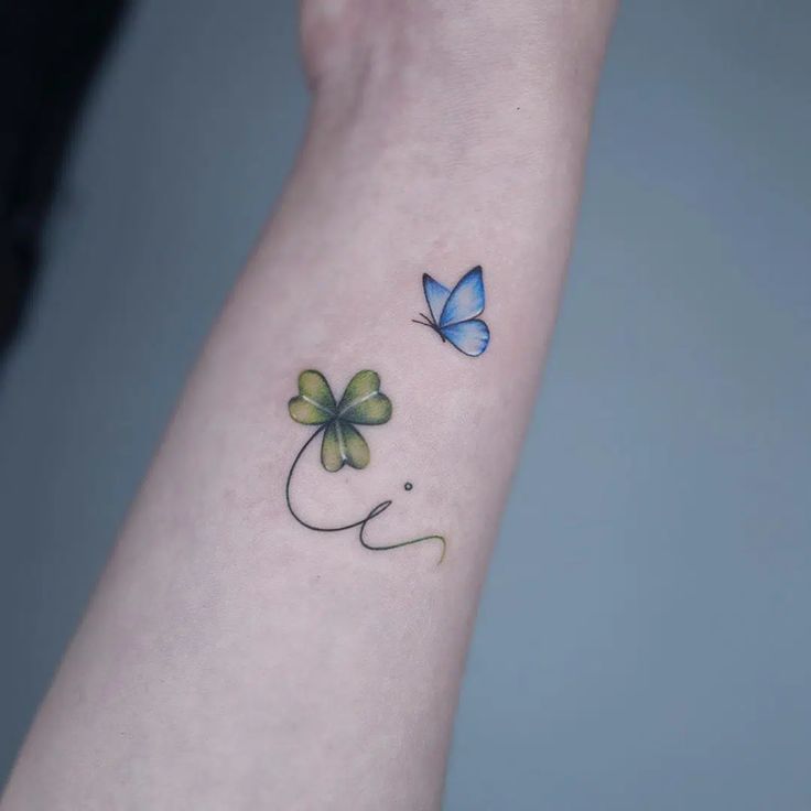 Blue butterfly tattoo 2