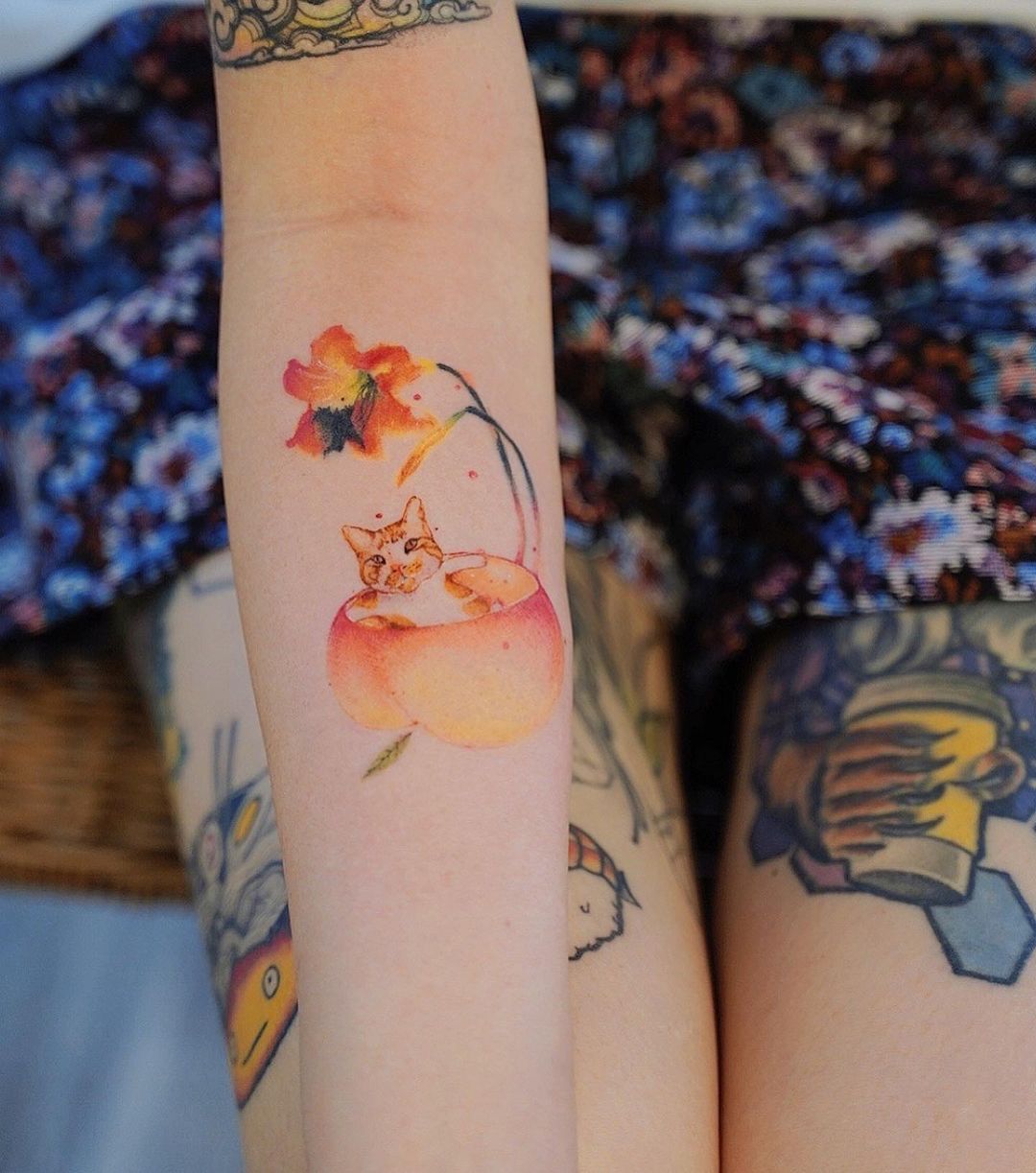 Cat tattoos by koizhou tattooist