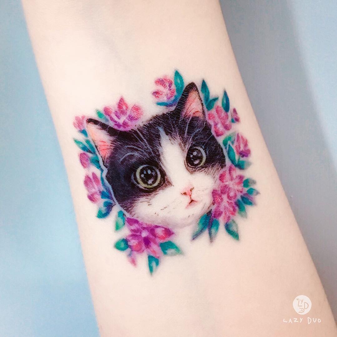Cat tattoos by lazy.duo