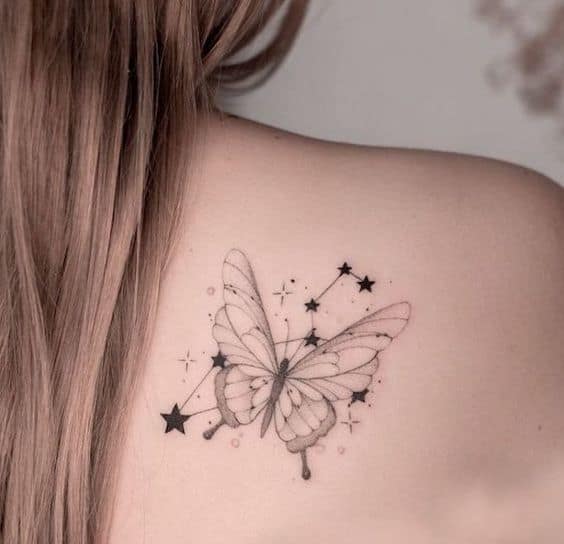 Cute butterfly tattoo 1
