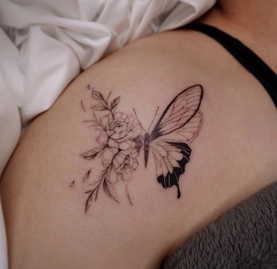 Cute butterfly tattoo 2