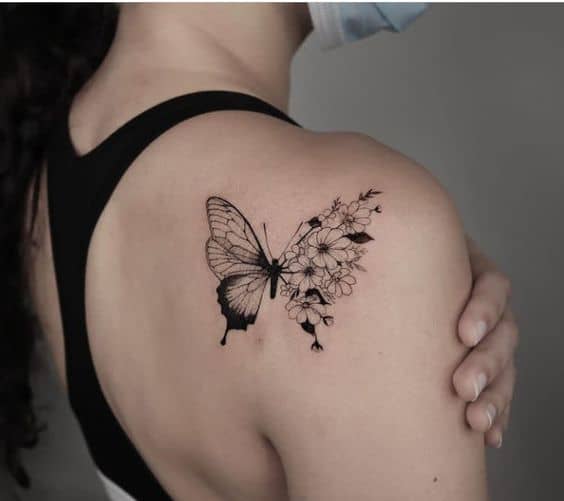 Cute butterfly tattoo 3