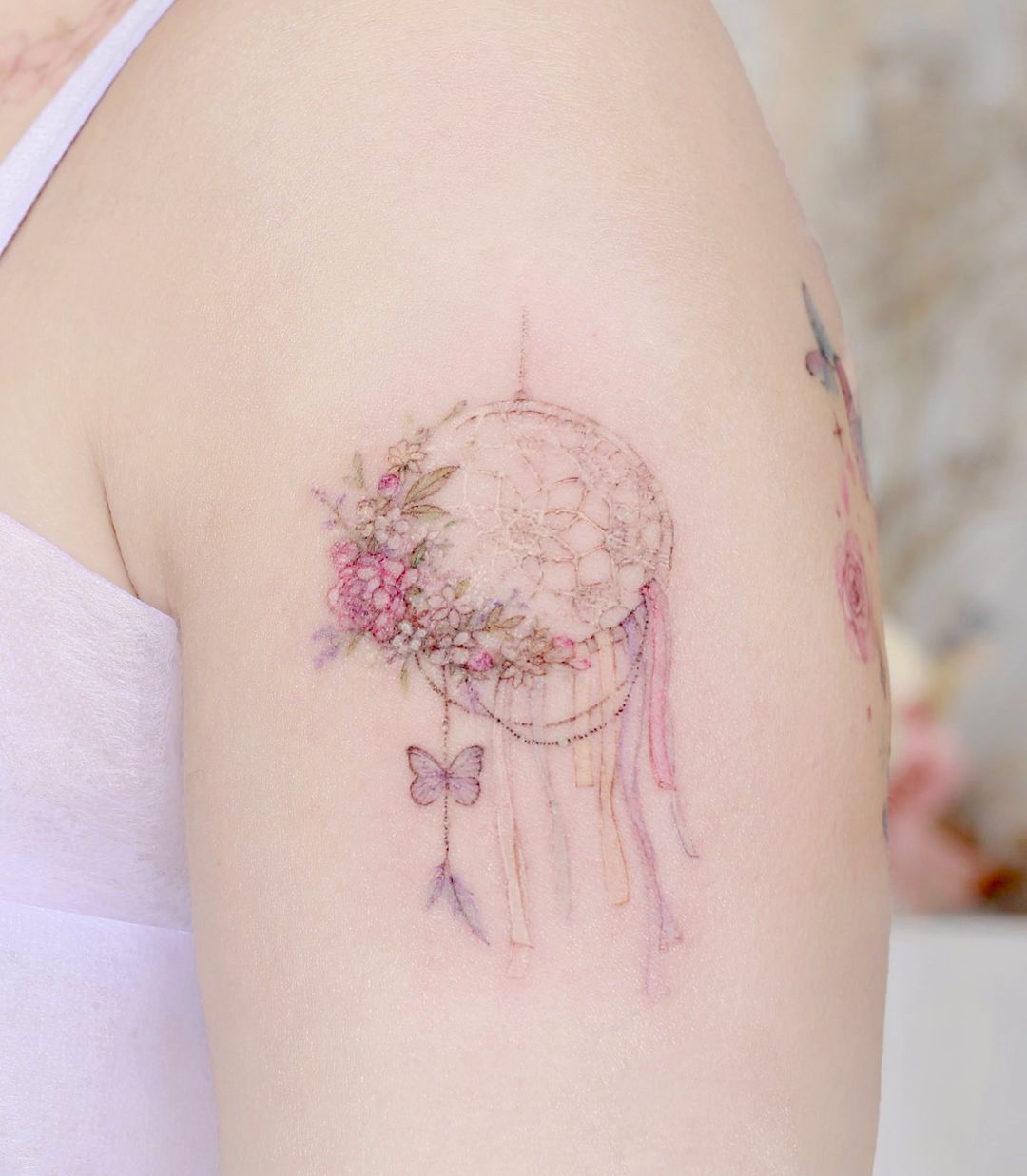 Dreamcatcher tattoos by tattooist flower