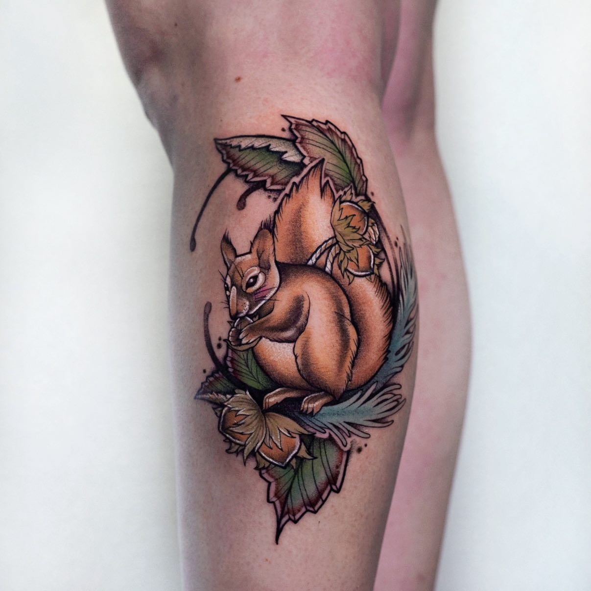 Eatin squirrel tattoos by eevee morninstar tattoo