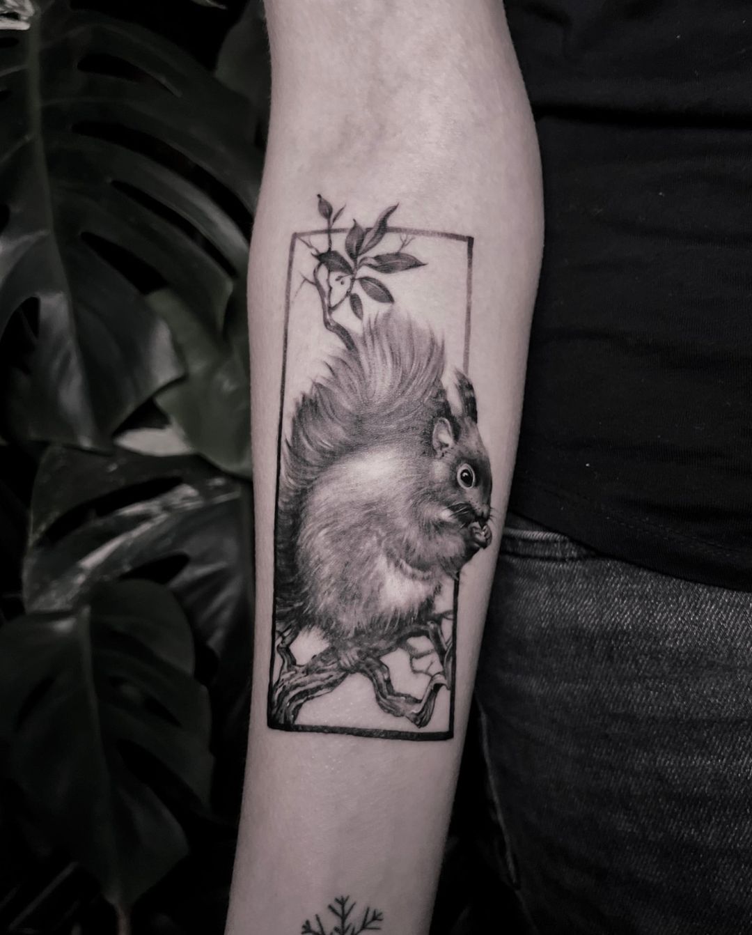 Eating squirrel tattoo by son.inky