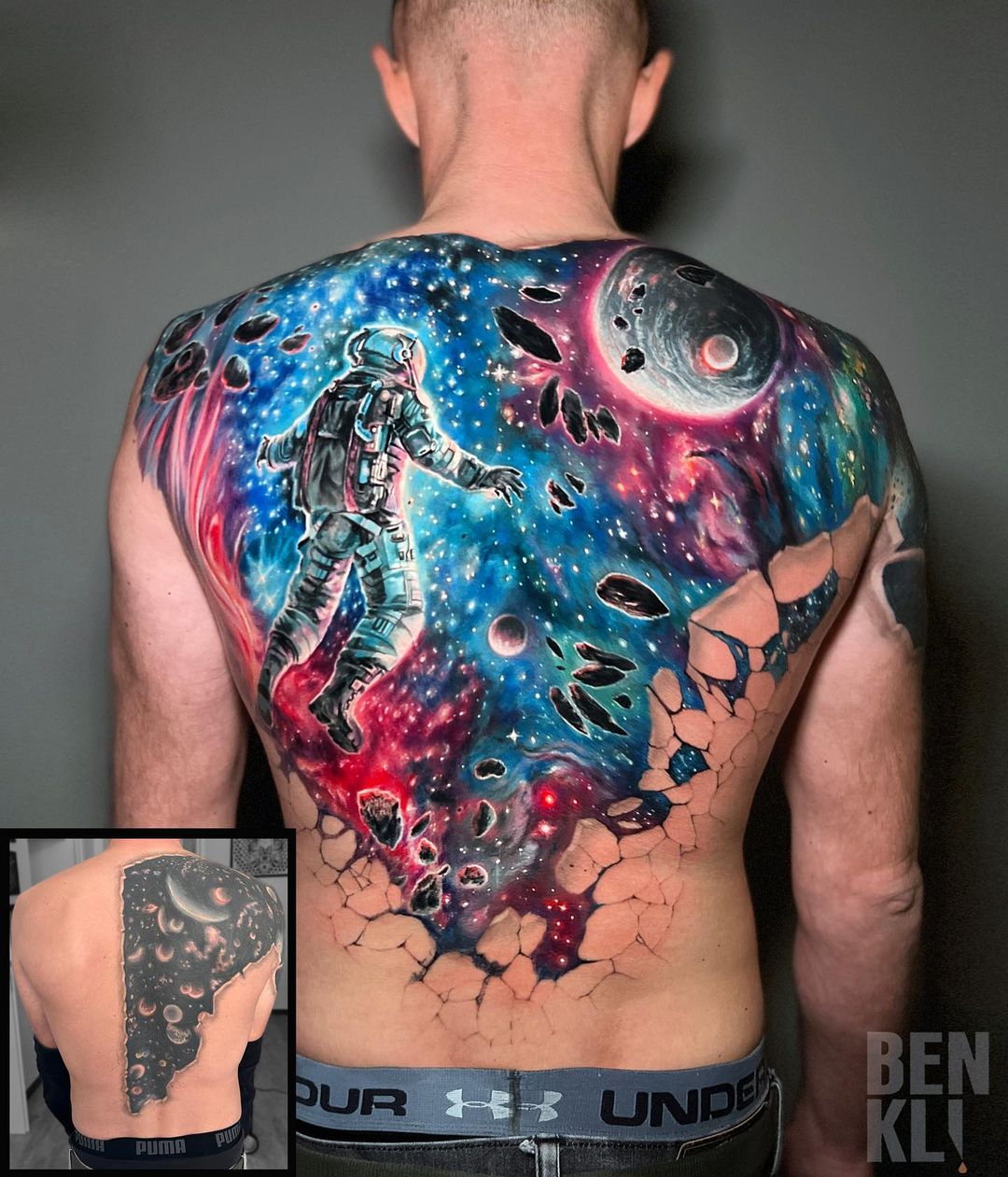 Galaxy tattoos by ben klishevskiy