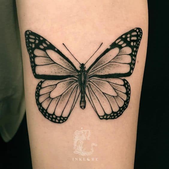 Monarch butterfly tattoo 1