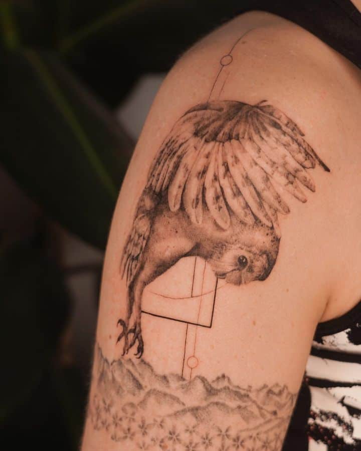 Owl tattoo by nataliaborys tattoo