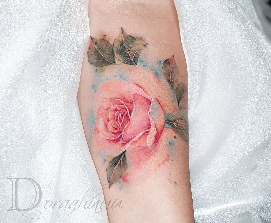 Rose tattoo by doraahuuu.art