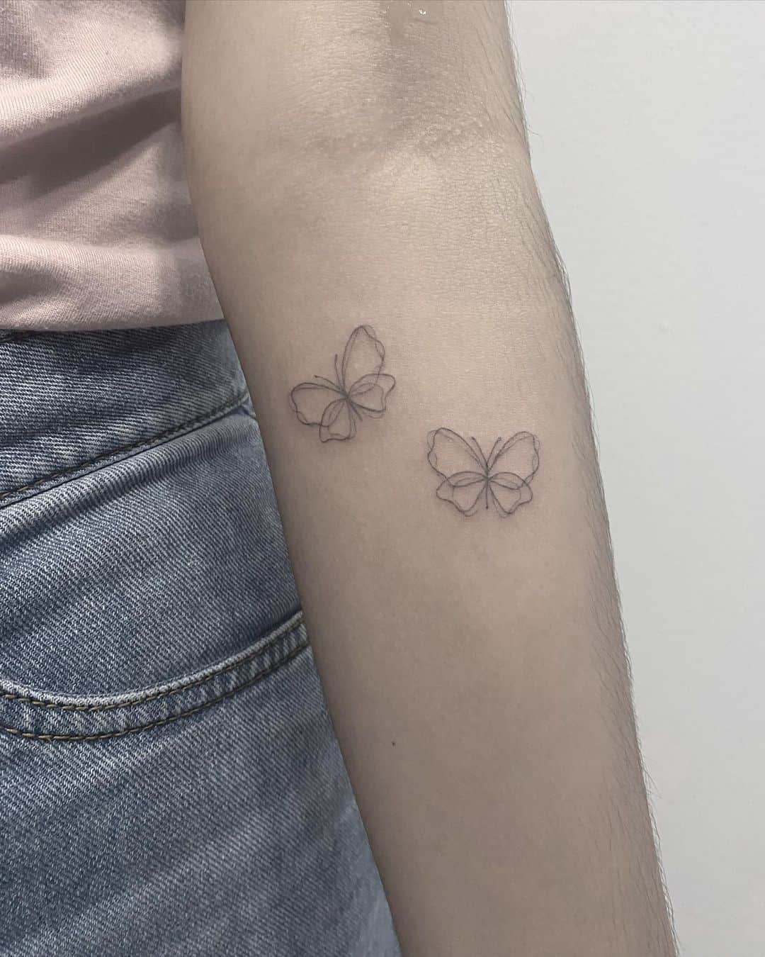 Simple butterfly tattoo by ines dmtattoo