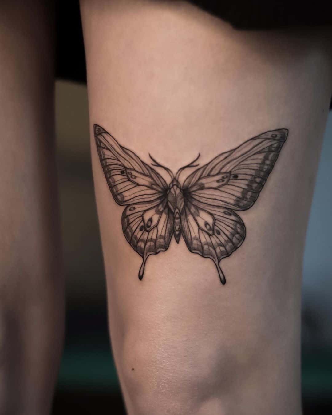Simple butterfly tattoo by lunatyk studio