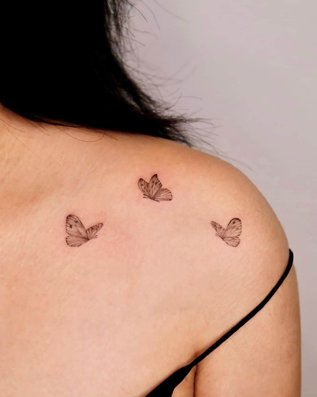 Simple butterfly tattoo by tattooist gaon