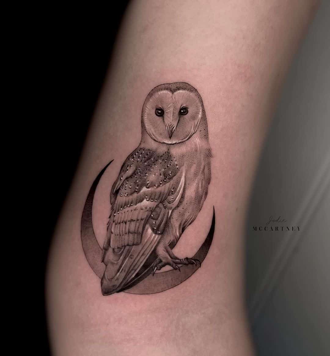 Simple owl tattoo by jodiemccartney tattoo