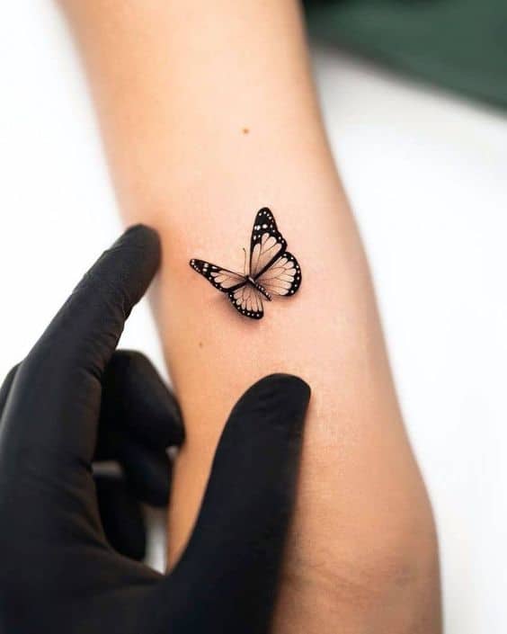 Small butterfly tattoo 2