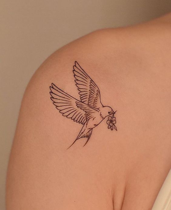 Small dove tattoo 3