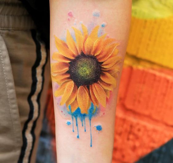 Sunflower tattoo 3