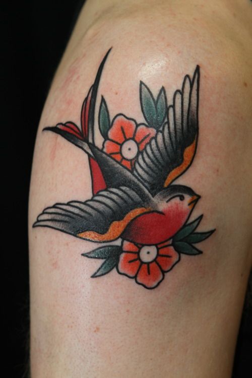Traditional dove tattoo 1