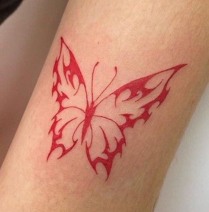 Tribal butterfly tattoo 1