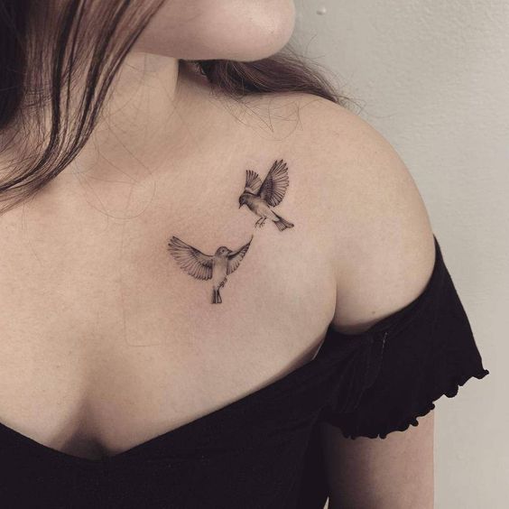 Two dove tattoo 3