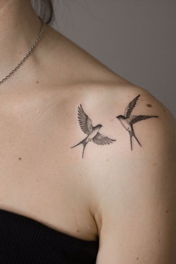 Two dove tattoo 4