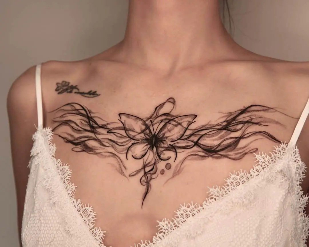 Unique butterfly tattoo by moku ttt