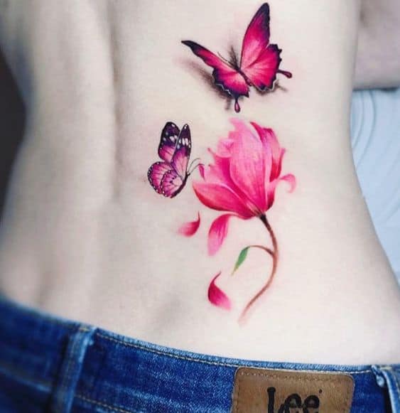 Watercolor butterfly tattoo 2