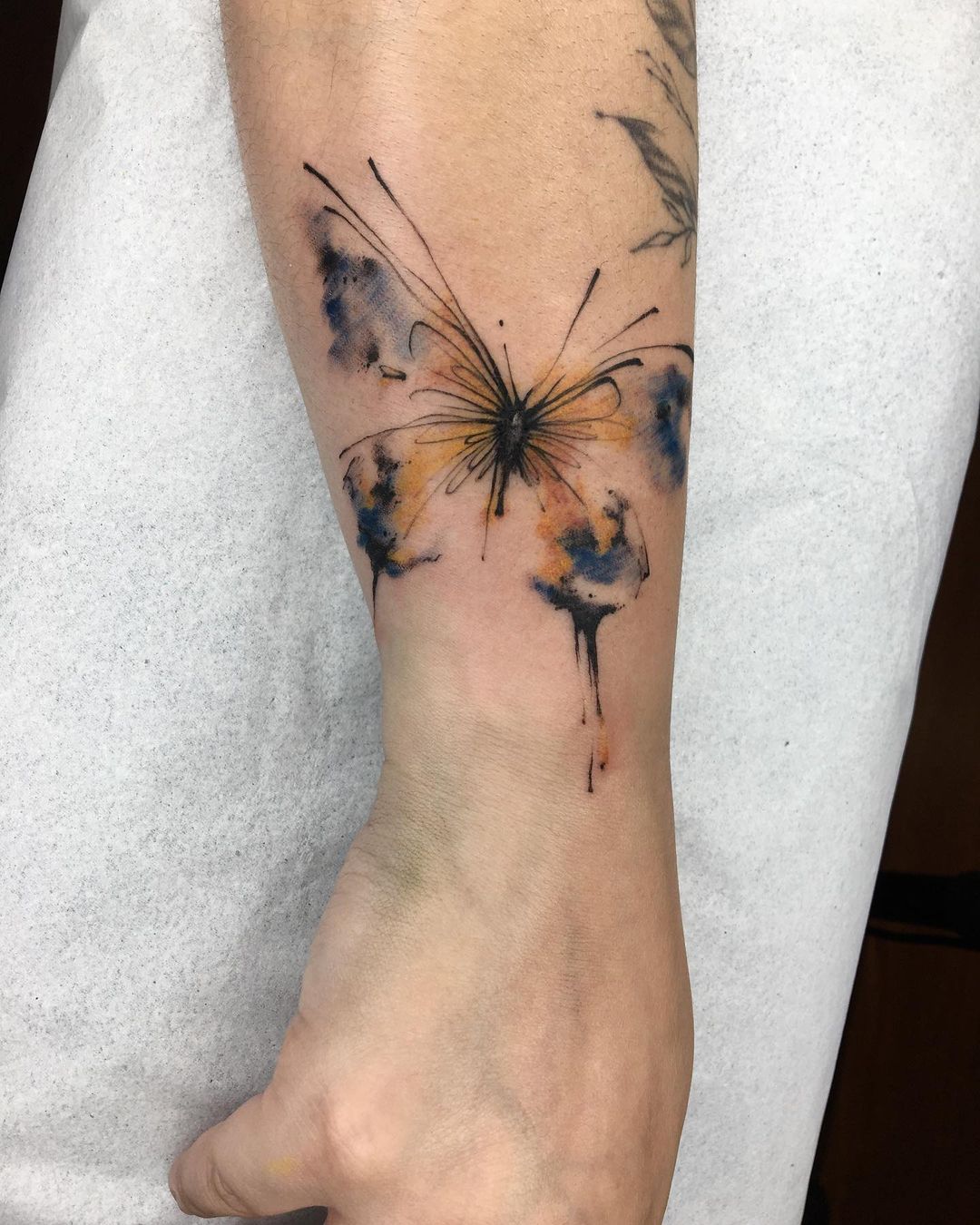 Watercolor on arm by band.ttt