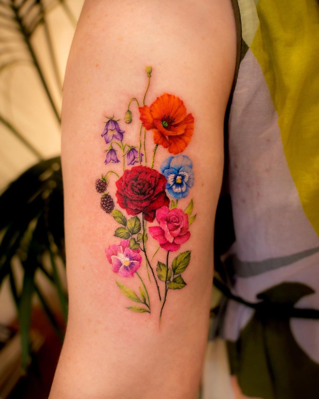Watercolor rose tattooo by rony tattoo