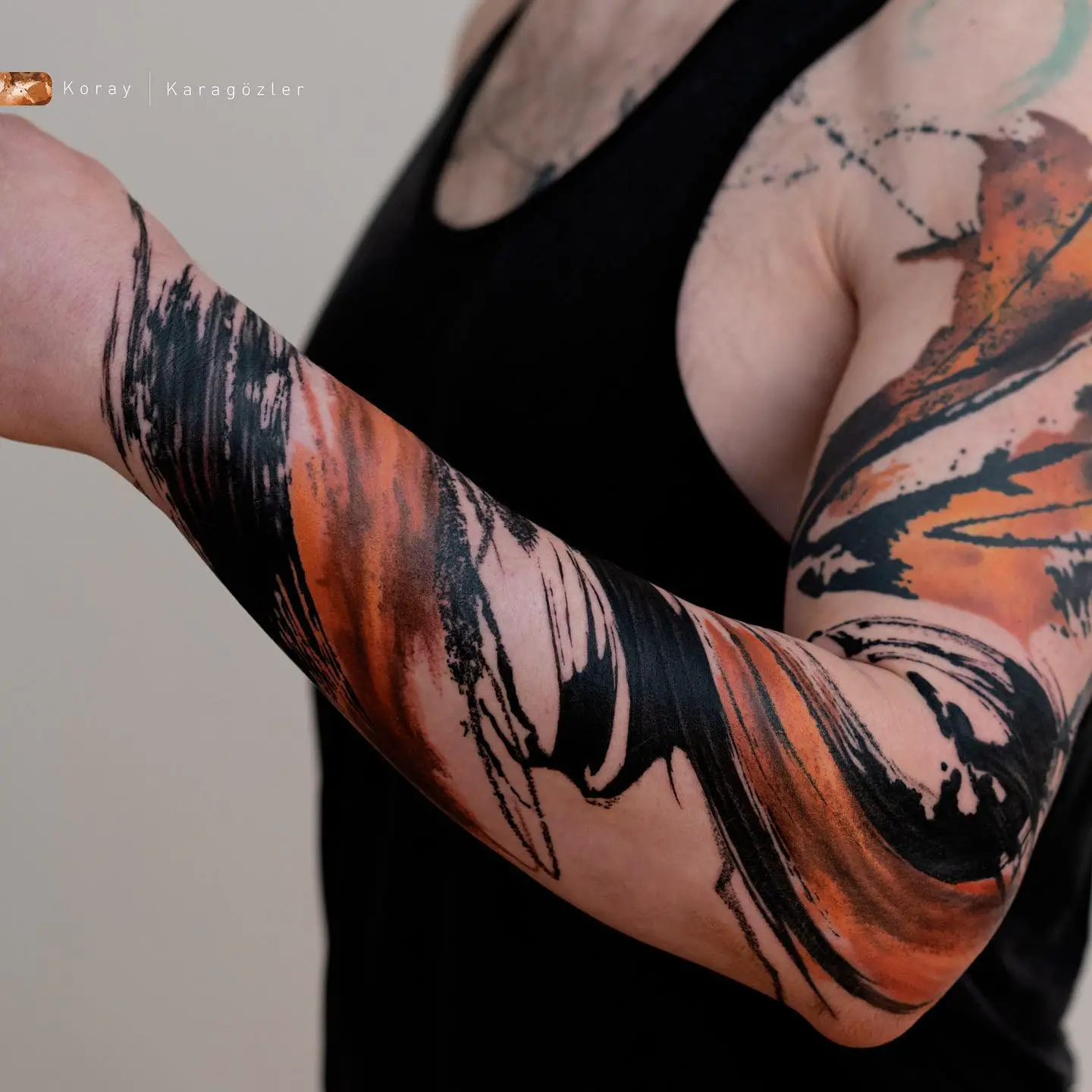 Watercolor tattoos for men by koray laragozler