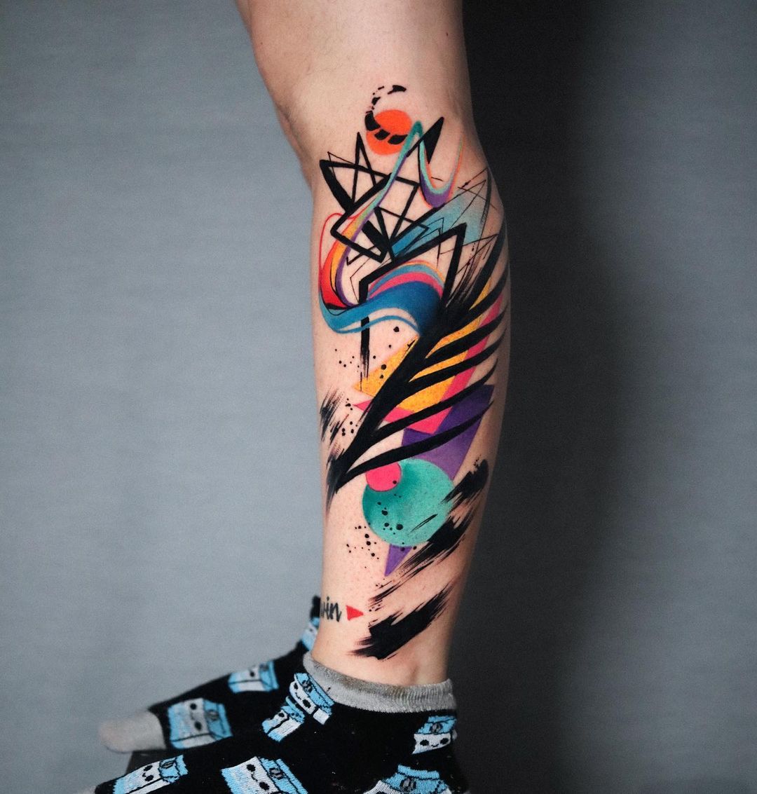 Watercolor tattoos for men by marcoencre