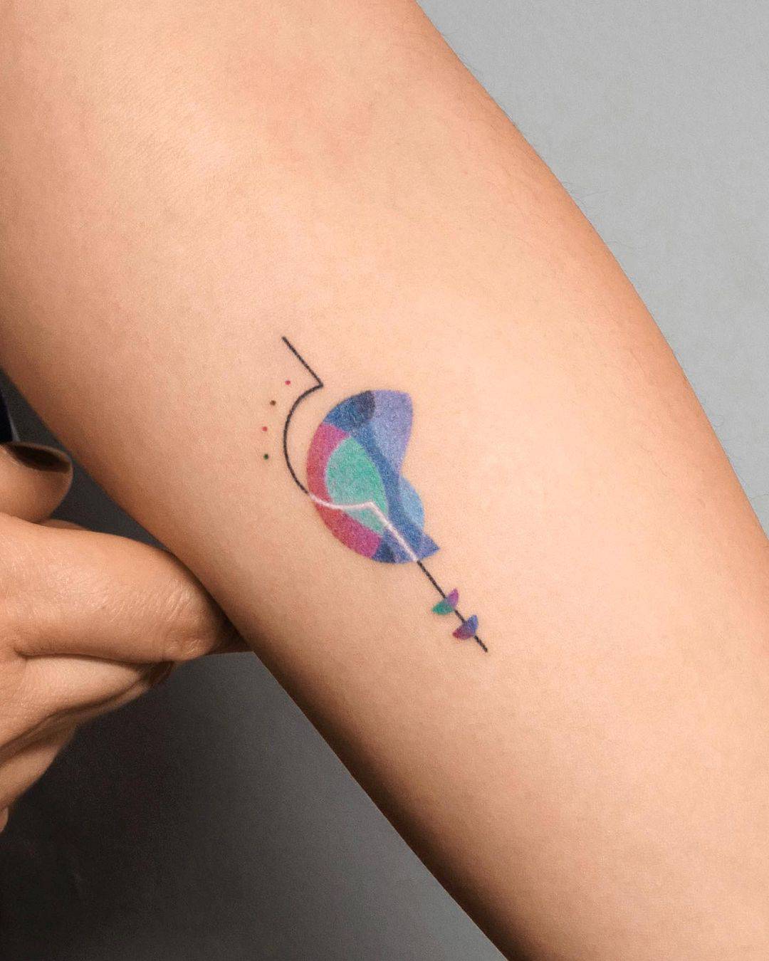 Abstract tattoo by tattooist basil
