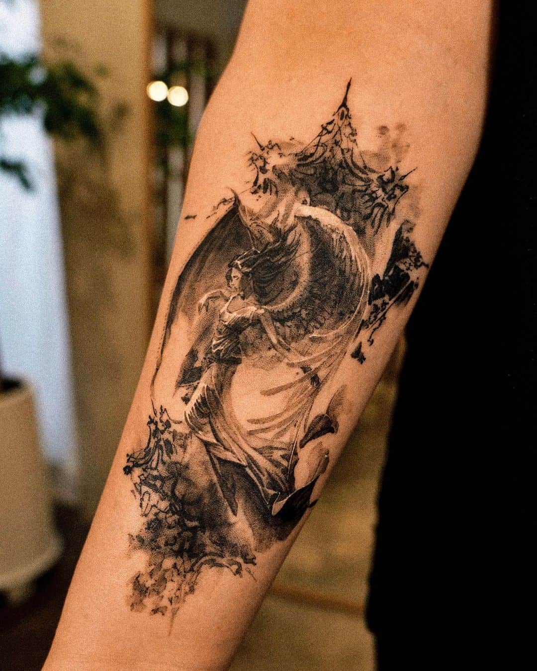 Angel tattoo by tattooist hosu