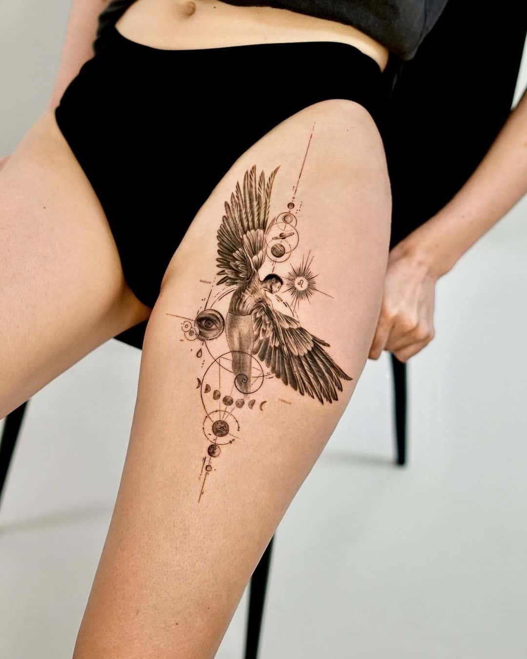 Angel wings tattoo by dd verba