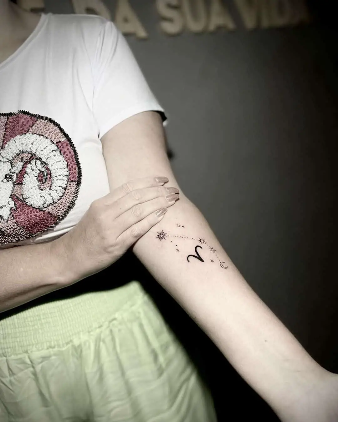 Aries tattoo by cidao.arts
